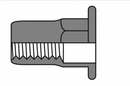 RIVNUT LARGE AND FLUSH HALF HEX STAINLESS  RNFFSTH & RNLFSTH