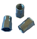 RIVNUT LARGE AND FLUSH HALF HEX STEEL  RNFFSH  & RNLFSH