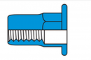 RIVNUT LARGE AND FLUSH HALF HEX STEEL  RNFFSH  & RNLFSH